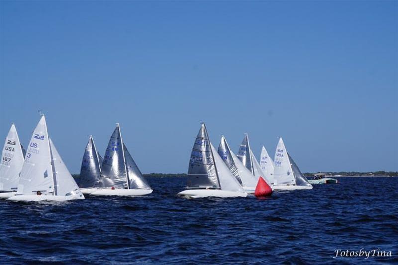 Fast upwind at CanAm 3 Edge Midwinters photo copyright Tina Weida taken at Charlotte Harbor Yacht Club and featuring the 2.4m class