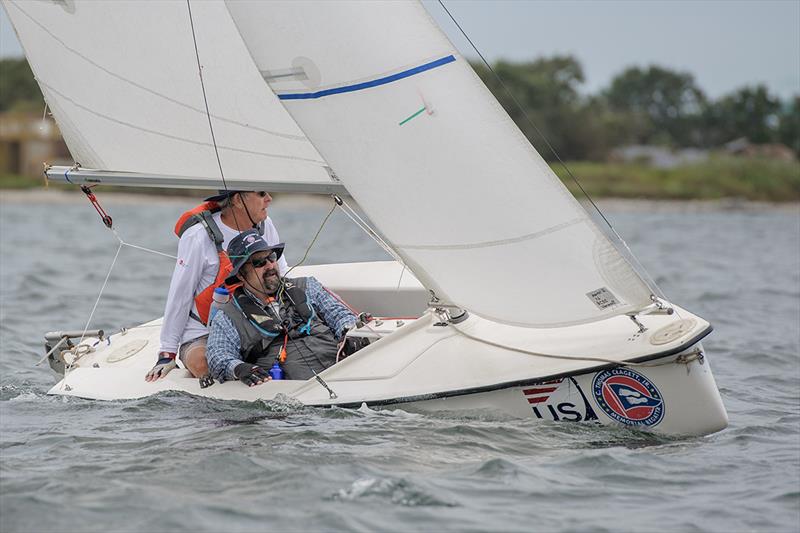 Carwile LeRoy leading the Martin 16 class after day 1 racing at the 2021 Clagett Regatta-U.S. Para Sailing Championships photo copyright Ro Fernandez / Andes Visual taken at  and featuring the 2.4m class