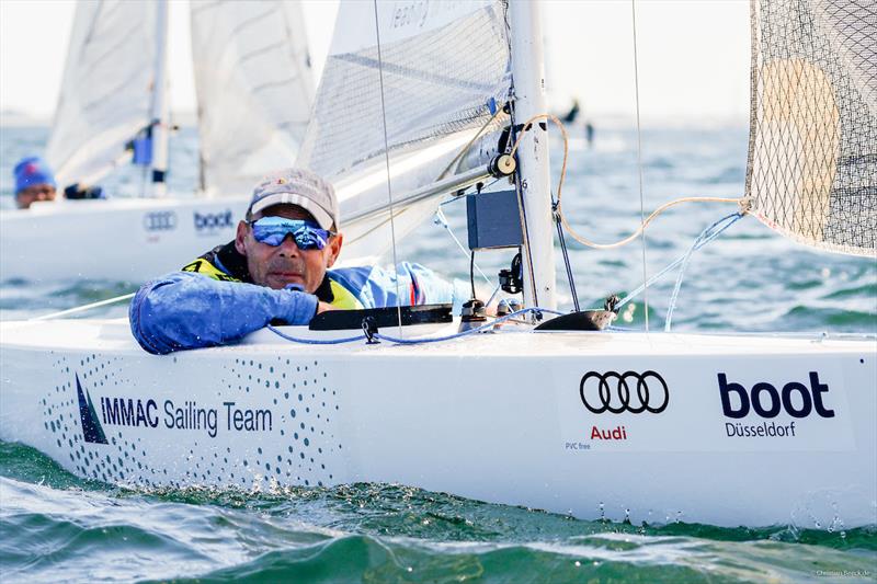 Confident as ever in his 13th Kiel Week victory: Heiko Kröger from Germany in the 2.4 metre photo copyright Christian Beeck / Kieler Woche  taken at Kieler Yacht Club and featuring the 2.4m class