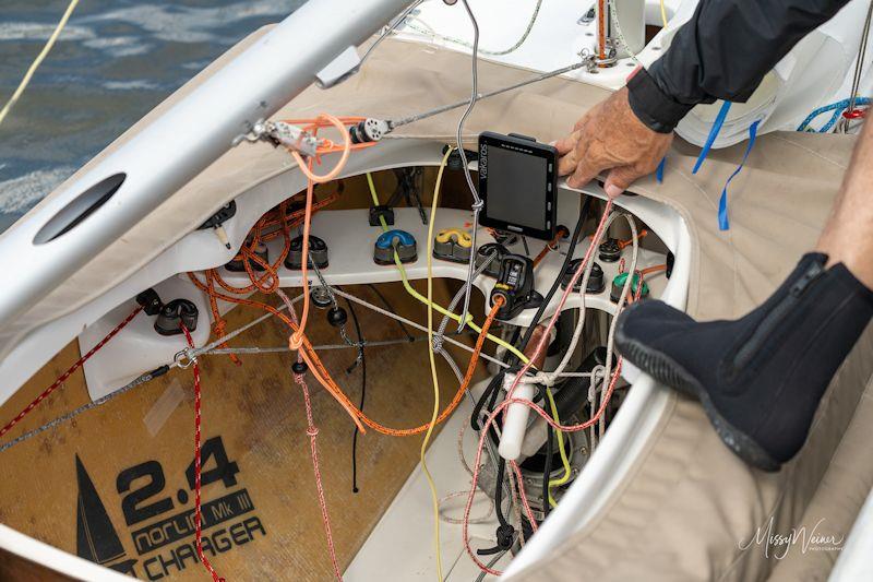 Inside the cockpit - 2.4mR World Championship Para Sailing International Championship Regatta in Florida - photo © Missy Weiner Photography