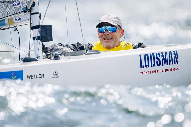 Heiko Kröger from Ammersbek in the 2.4mR had a good laugh after his daily victories at the Kieler Woche - photo © Sascha Klahn/Kieler Woche