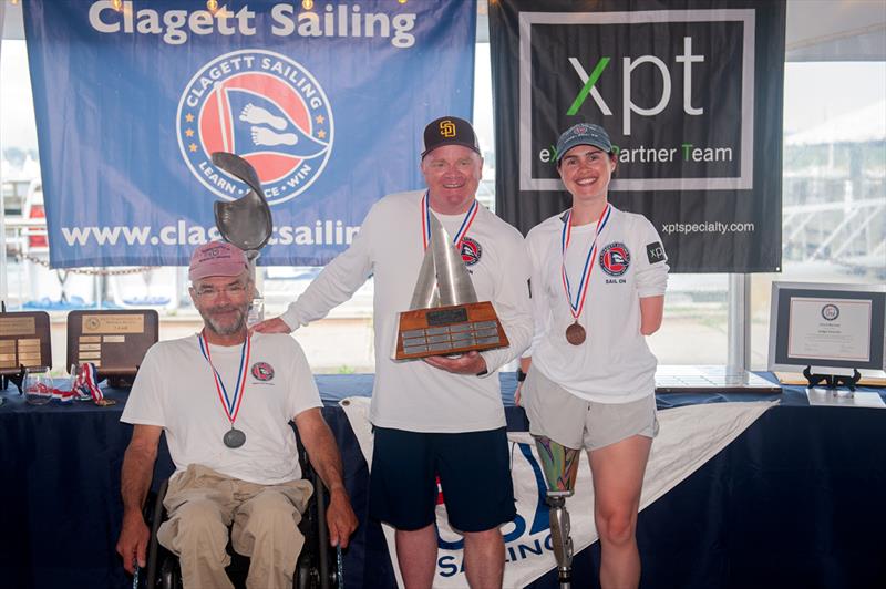 2.4mR class winners at the 24th C. Thomas Clagett (l-r) Charlie Rosenfield, Chuck Allen, Siobhan MacDonald - photo © Clagett Sailing / Andes Visual