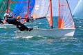 Bella Jenkins and Nicola Hume - Girls 29er -  Yachting New Zealand Youth Trials - Murrays Bay SC - April 2024 © Jacob Fewtrell Media
