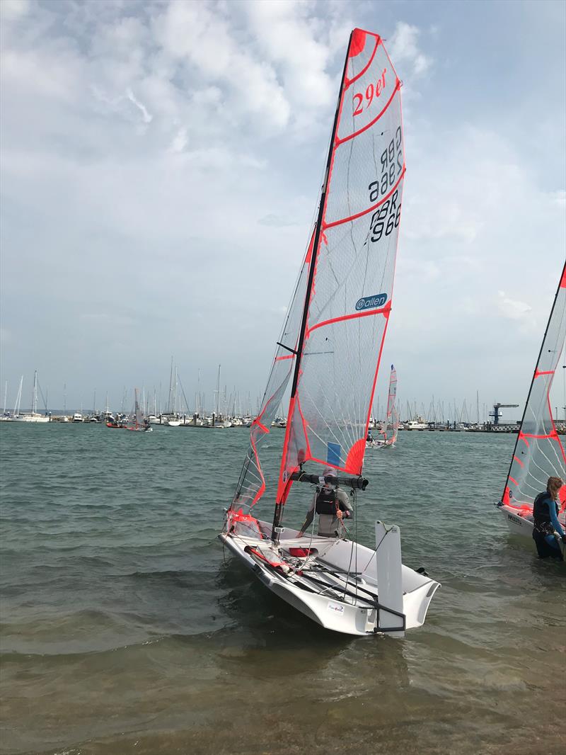 Allen 29er GP1 at Weymouth photo copyright Nia Mccallum taken at Weymouth & Portland Sailing Academy and featuring the 29er class