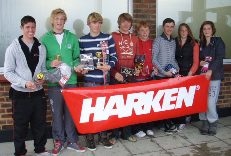 Harken 29er Grand Prix winners at Thorpe Bay photo copyright Martin Orton taken at Thorpe Bay Yacht Club and featuring the 29er class