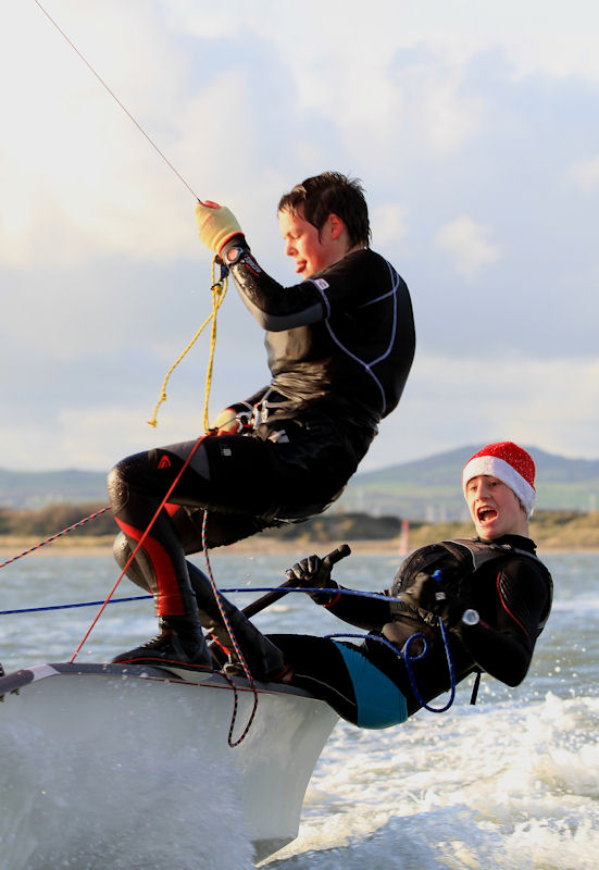 Rowan Edwards and Daniel Blight win the 29er fleet at the Pwllheli Xmas Regatta photo copyright Llandaniel Fab taken at Pwllheli Sailing Club and featuring the 29er class