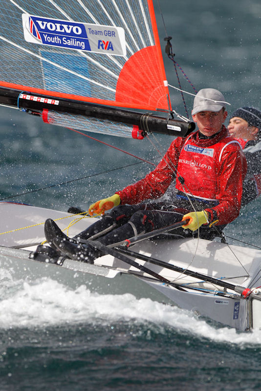Ben and Tim Gratton on day 2 of the RYA Volvo Youth National Championships photo copyright Paul Wyeth / RYA taken at Pwllheli Sailing Club and featuring the 29er class