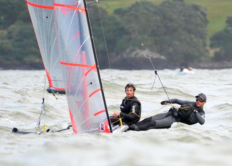 Top NZ crew Seb Lardies and Scott McKenzie - NZ 29er Nationals, Bay of Islands Yacht Club, June, 2018 photo copyright Bay of Islands Yacht Club taken at Bay of Islands Yacht Club and featuring the 29er class