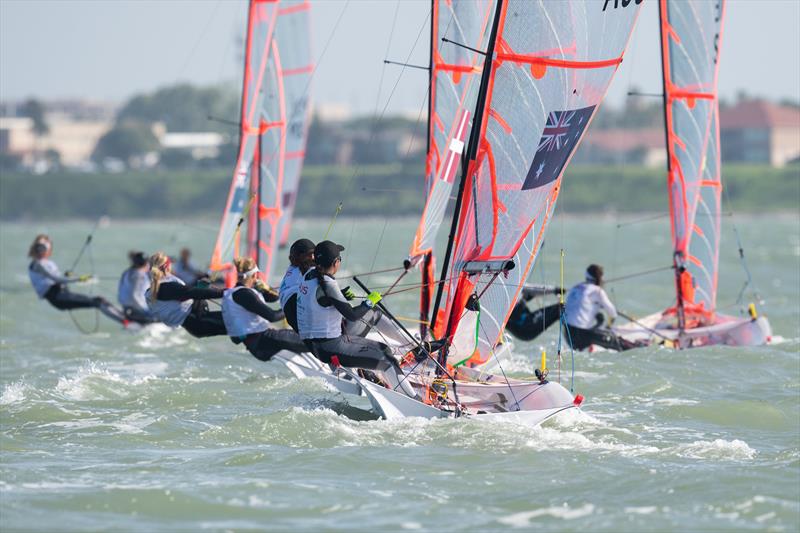  Womens 29er - Day 3 of the Youth Sailing World Championships in Corpus Christi, Texas photo copyright Jen Edney / World Sailing taken at  and featuring the 29er class