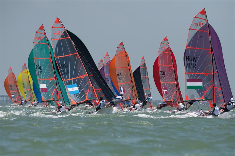 Mens 29er - Day 3 of the Youth Sailing World Championships in Corpus Christi, Texas - photo © Jen Edney / World Sailing