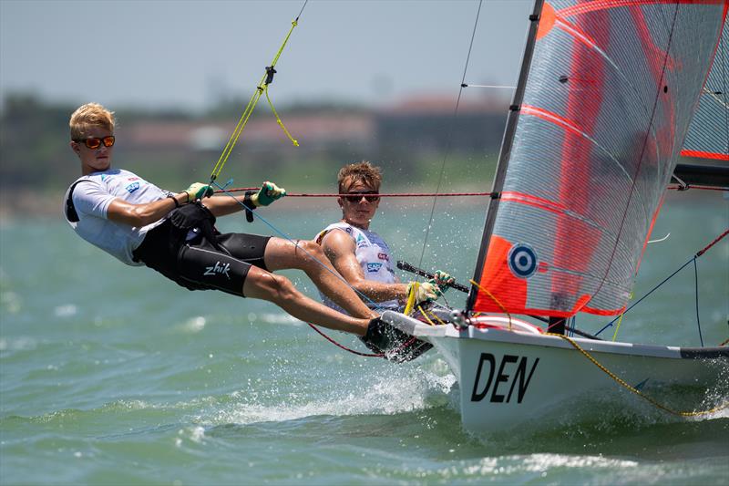 DEN - 29er - Youth Sailing World Championships  - Final Day, Corpus Christi, Texas, USA photo copyright Jen Edney / World Sailing taken at  and featuring the 29er class