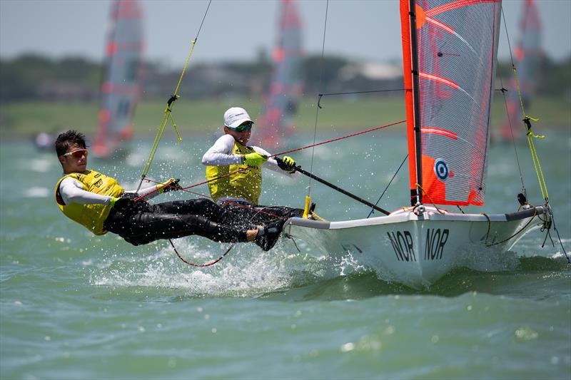 NOR - 29er - Youth Sailing World Championships, Corpus Christi, Texas, USA July 2018 photo copyright Jen Edney / World Sailing taken at  and featuring the 29er class