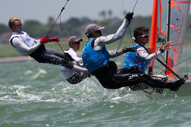 Seb Lardies, Scott Mckenzie - 29er (NZL) - Youth Sailing World Championships, Corpus Christi, Texas, USA. July 14-21, 2018 - photo © Jen Edney / World Sailing