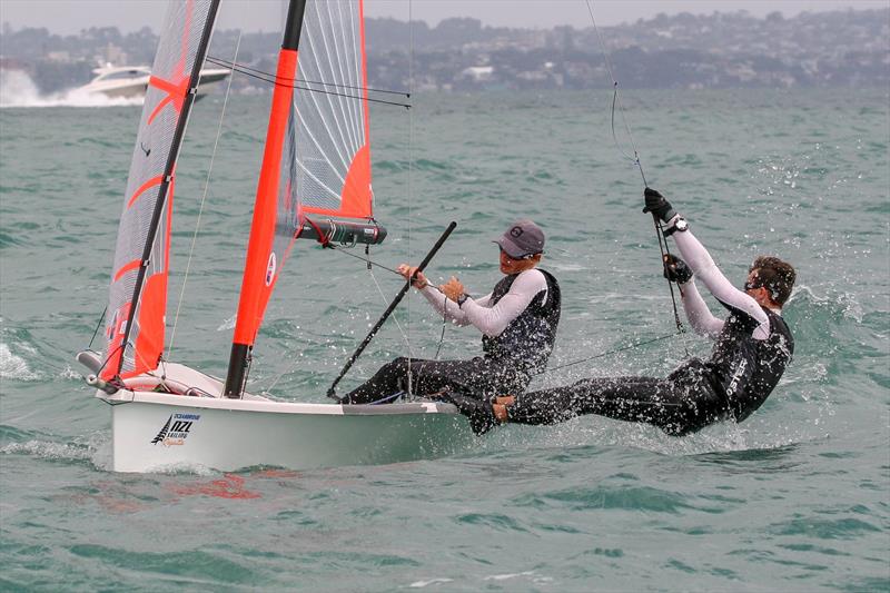 Day 3 - Oceanbridge NZL Sailing Regatta, February 2019 photo copyright Michael Brown, Yachting New Zealand taken at Royal Akarana Yacht Club and featuring the 29er class