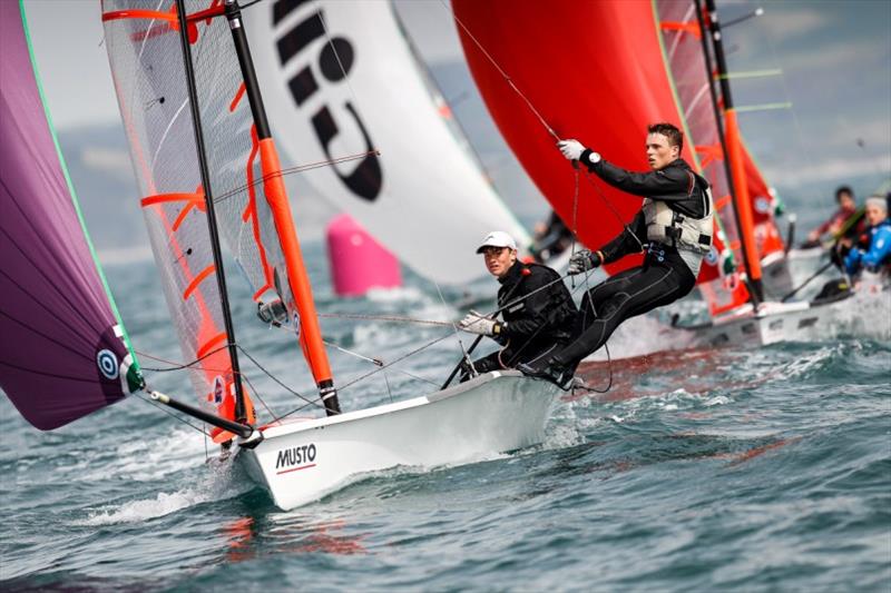 Ewan Wilson and Fin Armstrong, 29er - RYA Youth National Championships 2019 photo copyright Paul Wyeth / RYA taken at Weymouth & Portland Sailing Academy and featuring the 29er class