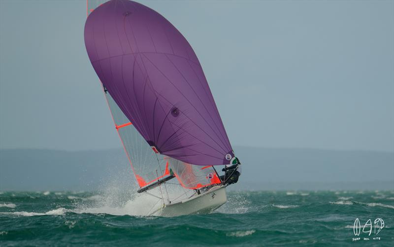 2019 Musto Queensland Youth Regatta photo copyright Mitch Pearson / Surf Sail Kite taken at Royal Queensland Yacht Squadron and featuring the 29er class