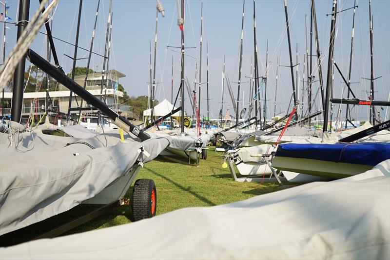 Sailors were kept ashore for the first day of racing - 2020 Australian 29er Nationals photo copyright Jordan Roberts taken at Blairgowrie Yacht Squadron and featuring the 29er class