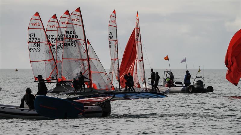 29er class holding sprint racing at Wakatere BC - Narrow Neck - June 2020 photo copyright Richard Gladwell / Sail-World.com taken at Wakatere Boating Club and featuring the 29er class