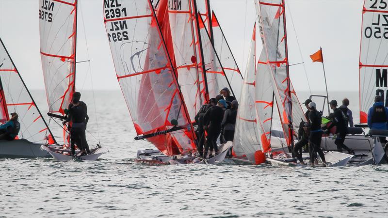 29er class holding sprint racing at Wakatere BC - Narrow Neck - June 2020 photo copyright Richard Gladwell / Sail-World.com taken at Wakatere Boating Club and featuring the 29er class