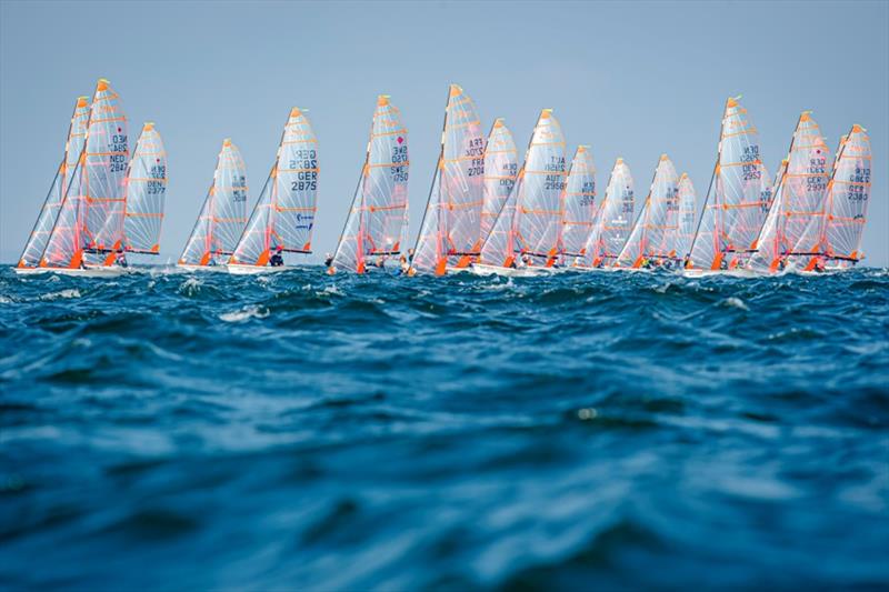 The 29ers provide the strongest junior fleet at Kiel Week photo copyright Sascha Klahn / Kieler Woche taken at Kieler Yacht Club and featuring the 29er class