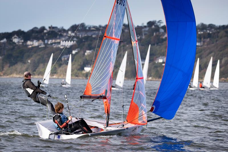 Investwise Irish Sailing Youth Nationals on Cork Harbour day 2 photo copyright David Branigan / Oceansport taken at Royal Cork Yacht Club and featuring the 29er class