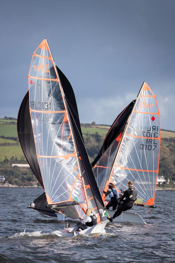 Investwise Irish Sailing Youth Nationals on Cork Harbour day 2 photo copyright David Branigan / Oceansport taken at Royal Cork Yacht Club and featuring the 29er class