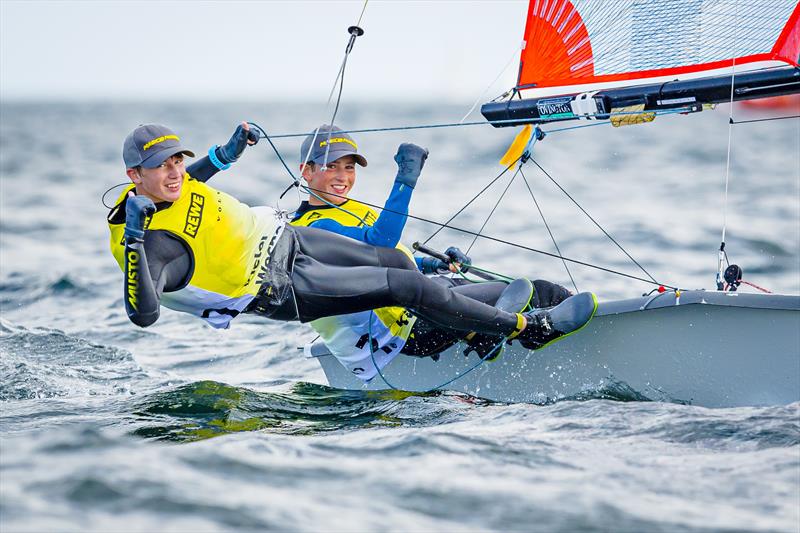 Surprise winners at their first Kiel Week ever and currently the best German 29er crew: Anton and Johann Sach. - photo © Sascha Klahn / Kieler Woche