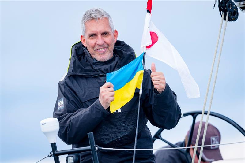 Scored two bullets in the offshore Kiel Cup on Monday and always stands aside the Ukraine: `Intermezzo` owner and skipper Jens Kuphal from Berlin. - photo © Sascha Klahn / Kieler Woche