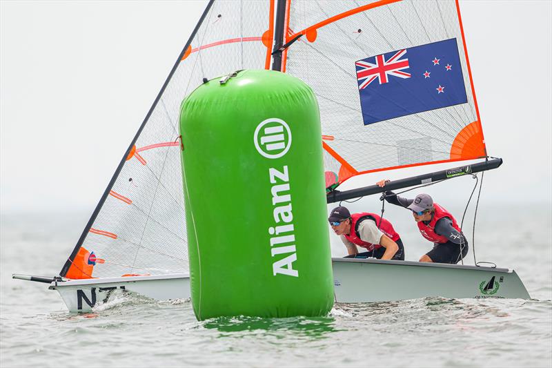 George Lee Rush / Seb Menzies (NZL) (Boys 29er) - Allianz Youth World Sailing Championships - Day 4 - The Hague - July 2022 photo copyright Sailing Energy / World Sailing taken at Jachtclub Scheveningen and featuring the 29er class