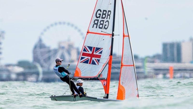 Silver for Santi Sesto Cosby and crew Leo Wilkinson in the 29er at the 2022 Allianz Youth World Sailing Championship photo copyright Sailing Energy / World Sailing taken at  and featuring the 29er class