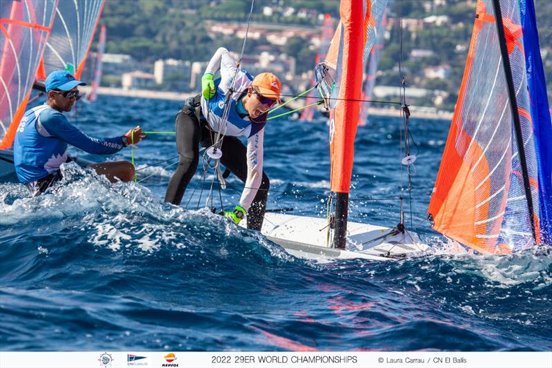 29er World Championship 2022 day 2 photo copyright Laura Carrau taken at Club Nautico El Balis and featuring the 29er class