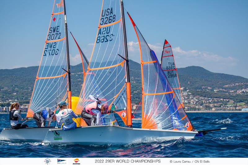 29er World Championship 2022 day 2 photo copyright Laura Carrau taken at Club Nautico El Balis and featuring the 29er class
