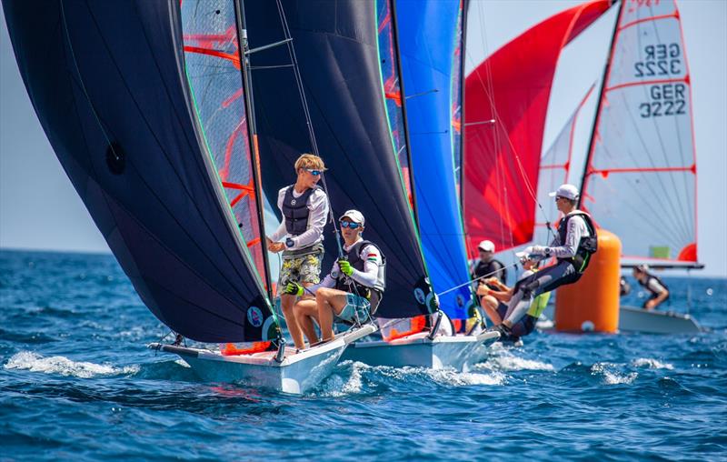 29er World Championships 2022 at El Balís, Spain - Day 4 photo copyright Laura Carrau taken at Club Nautico El Balis and featuring the 29er class