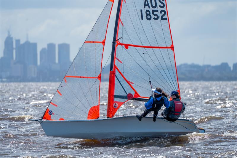 Mats and Emma Maertens sailing in the 29er fleet photo copyright Jordan Roberts taken at Sandringham Yacht Club and featuring the 29er class