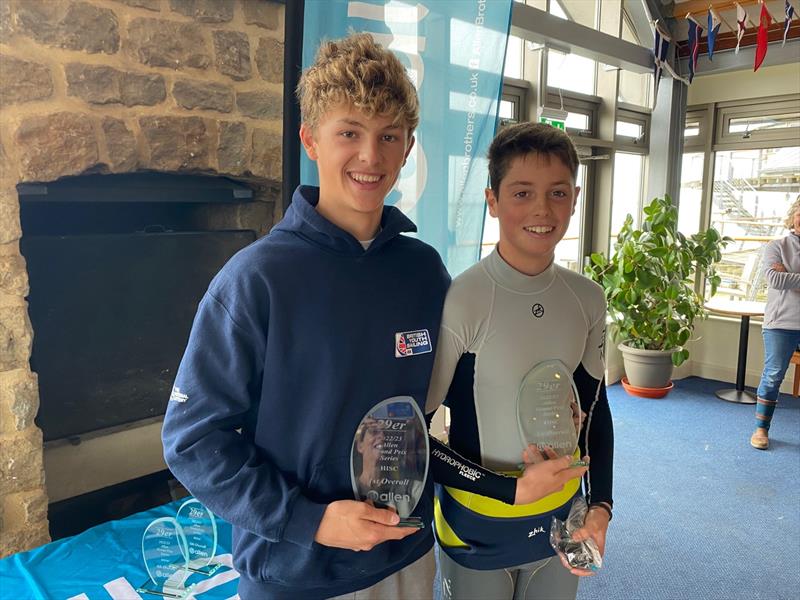 Charlie Gran and Sam Webb win UK 29er Allen GP 3 at Hayling Island photo copyright 29er UK taken at Hayling Island Sailing Club and featuring the 29er class