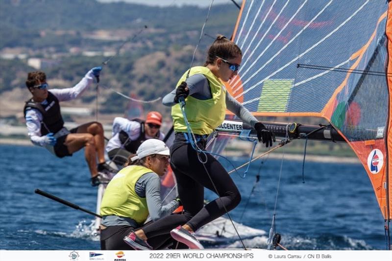 2022 Women's 29er World Champions - Spanish sisters Paula and Isabel Laiseca photo copyright Laura Carrau / CN El Balis taken at Club Nautico El Balis and featuring the 29er class