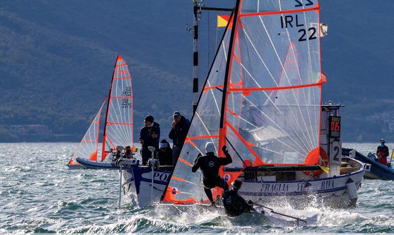 Irish sibling teammates Clementine and Nathan Van Steenberge - 29er Eurocup Finals - photo © Elena Giolai