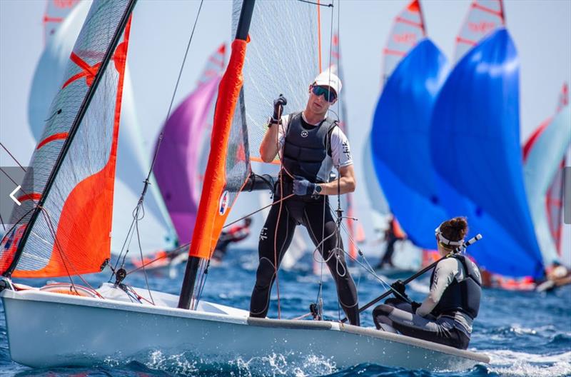 Irish sibling teammates Clementine and Nathan Van Steenberge - 29er Worlds photo copyright Laura Carrau taken at Club Nautico El Balis and featuring the 29er class