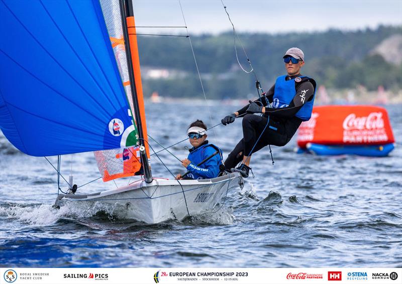 29er European Championship 2023 Day 5 photo copyright Sailing.Pics / Kristian Joos taken at Royal Swedish Yacht Club and featuring the 29er class