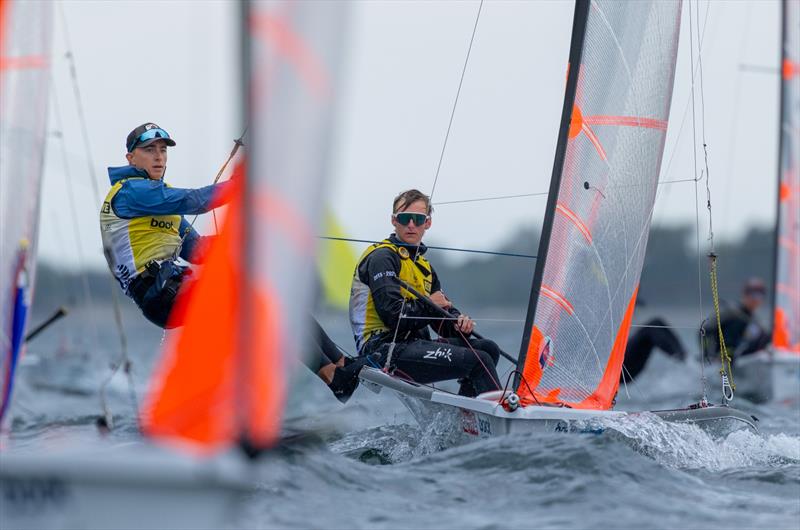 Gesamtbeste und damit Gewinner der Männerwertung im 29er Eurocup der Kieler Woche wurden Niklas Holt und Philip Forslund aus Norwegen - photo © Felix Diemer / Kieler Woche