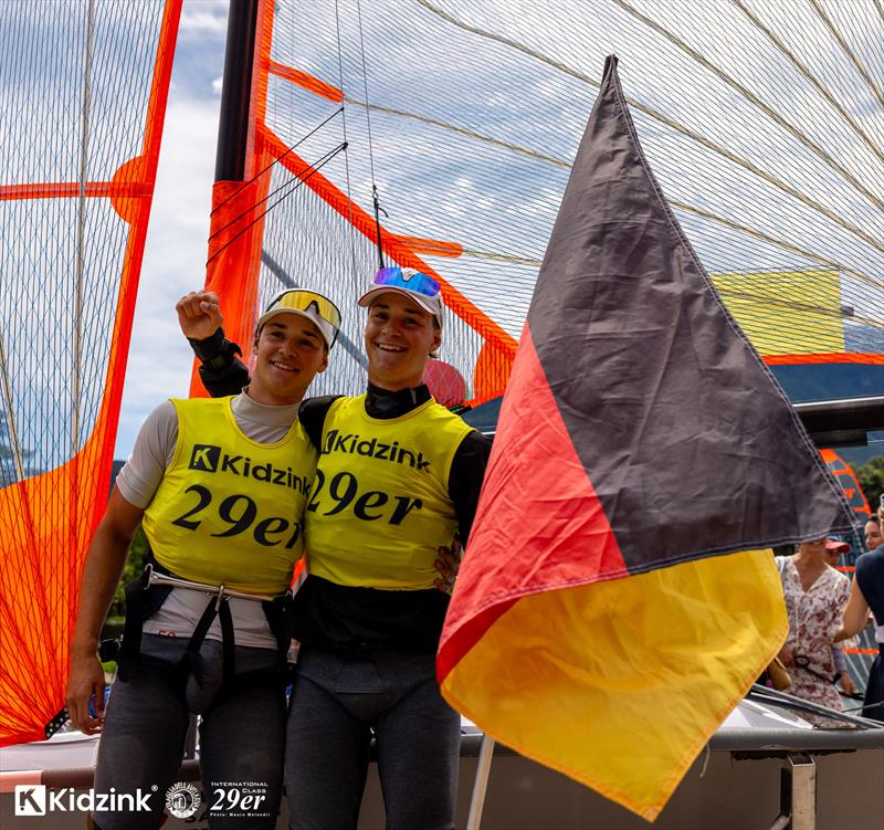 Germany's Lucas Hamm & Moritz Hamm win the 29er European Championship 2025 at Lake Garda - photo © Mauro Melandri / Zerogradinord