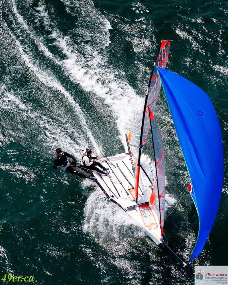 Marc Chapon on a 29er in Canada photo copyright Photo Supplied taken at Australian 18 Footers League and featuring the 29er class