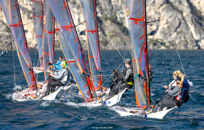 29er Eurocup 2025 Final day 2 photo copyright FVR / Zerogradinord taken at Fraglia Vela Riva and featuring the 29er class