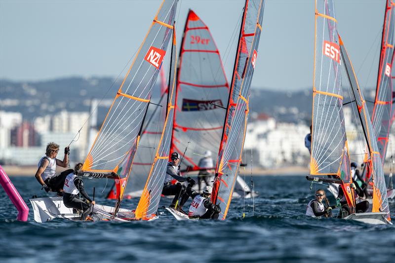 Will Mason and Will Leech (NZL) - Day 4 - Boys 29er  - Youth Sailing Championships - December 18 2025 - Vilamoura photo copyright Nuno Fortinho Mendes taken at Vilamoura Sailing and featuring the 29er class