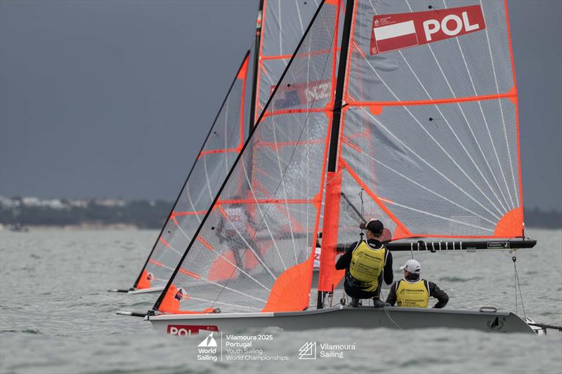 Male / Mixed 29er gold for Poland's Szymon Kolka and Bartosz Zmudzinski in the Youth Sailing World Championships 2025 at Vilamoura, Portugal - photo © João Costa Ferreira / World Sailing