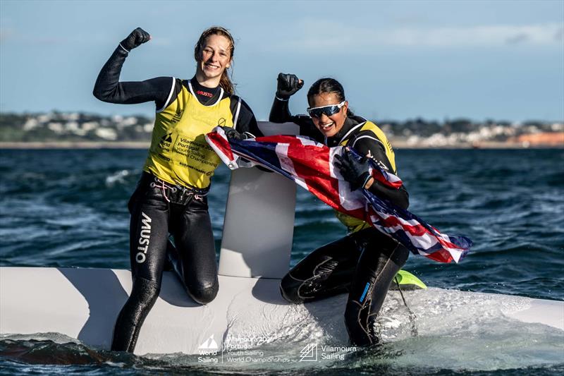 Female 29er gold for Great Britain's Lila Edwards and Amelie Hiscocks in the Youth Sailing World Championships 2025 at Vilamoura, Portugal - photo © João Costa Ferreira / World Sailing