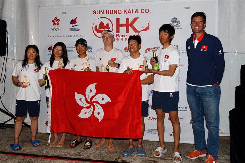 29er Asian Championship at Sun Hung Kai & Co. Hong Kong Race Week 2026 - Podium photo copyright RHKYC / Guy Nowell taken at Royal Hong Kong Yacht Club and featuring the 29er class
