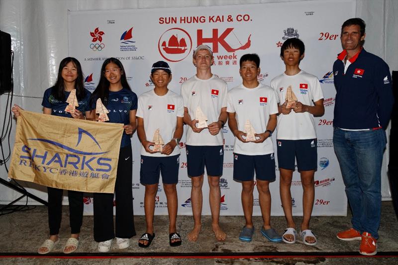 29er Asian Championship at Sun Hung Kai & Co. Hong Kong Race Week 2026 - Podium photo copyright RHKYC / Guy Nowell taken at Royal Hong Kong Yacht Club and featuring the 29er class