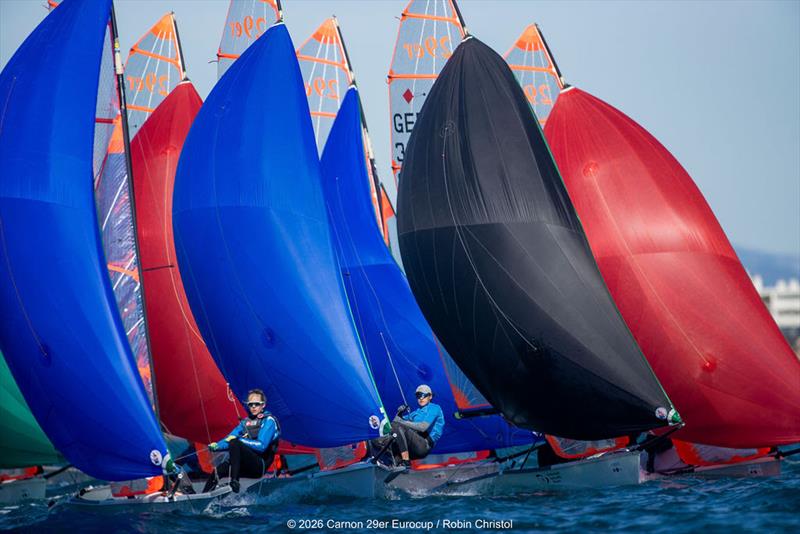 2026 29er EuroCup 4 in Carnon Day 4 photo copyright Robin Christol / 2026 29er EuroCup 4 taken at Yacht Club de Mauguio Carnon and featuring the 29er class
