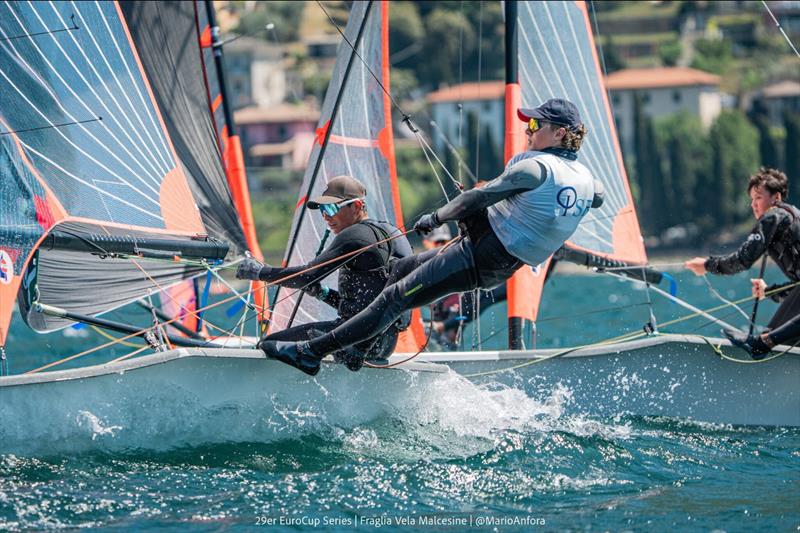 2026 29er EuroCup at Malcesine, Lake Garda Day 1 photo copyright Mario Anfora taken at Fraglia Vela Malcesine and featuring the 29er class